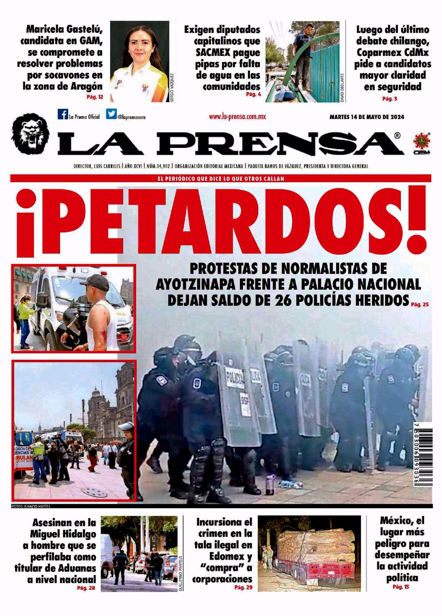 #PrimerasPlanas 🗞️ 14 de mayo de 2024 #LaPrimeradeMVS (3)