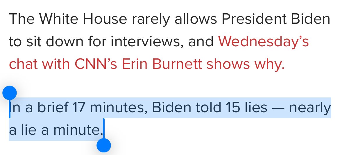 CNN’s star fact checker emerges to fact check Trump’s weekend rally but was noticeably missing to fact check CNN’s interview with Biden, who lied 15 times in 17 minutes according to the NYP.