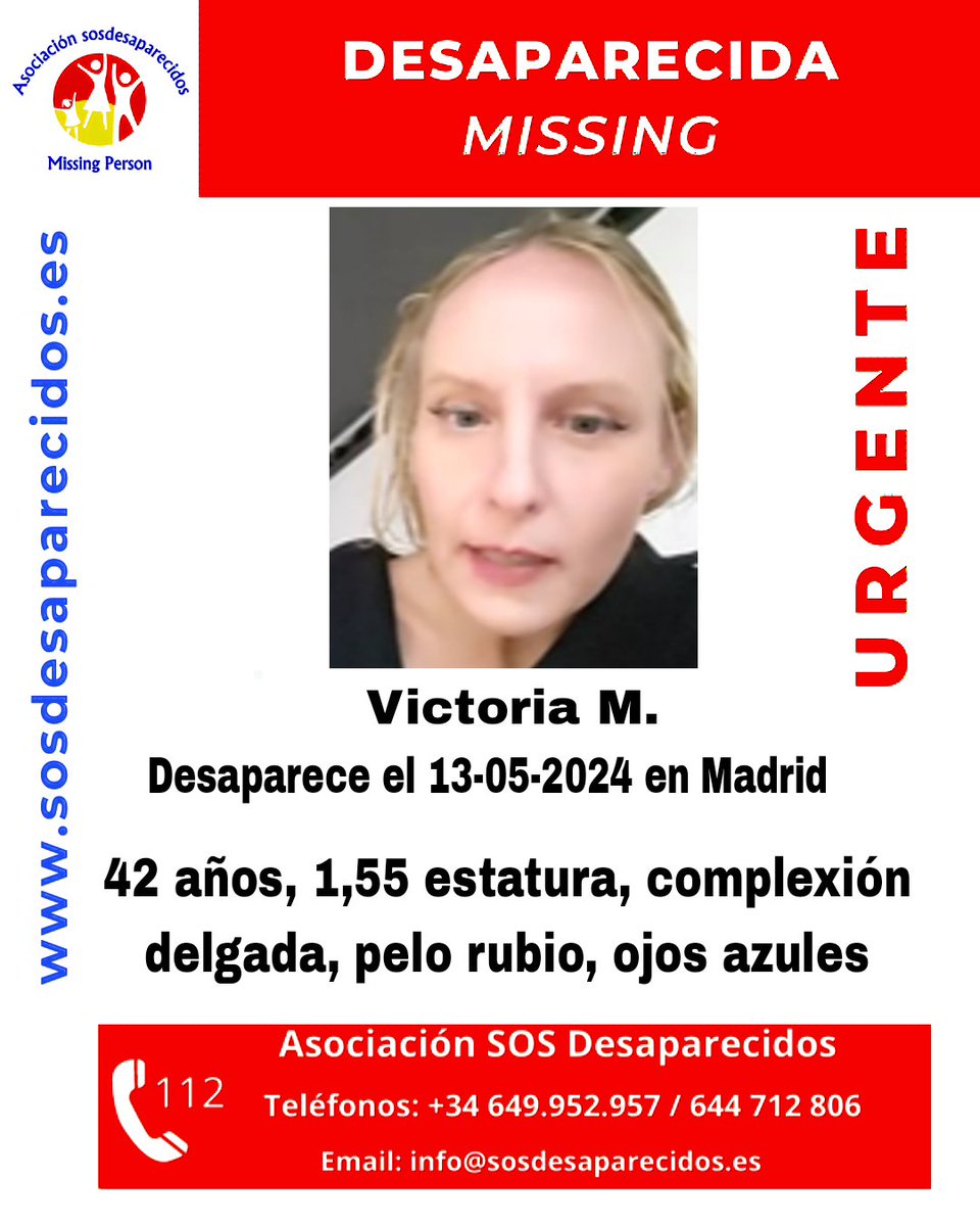 🆘 DESAPARECIDA #sosdesaparecidos #Desaparecido #Missing #España #Madrid Síguenos @sosdesaparecido