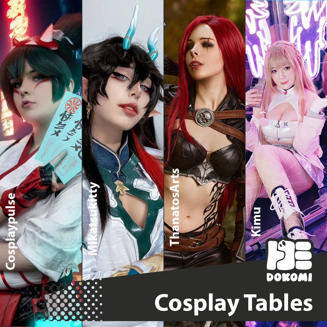 +++ DoKomi Cosplay Tables - Saturday #1 +++ We continue directly with the first cosplayers, who you can meet on Saturday at our Cosplay Tables! Of course you have the opportunity to get autographs, photos or even merch from your favorite cosplayer. 🗓Timetable🗓 Anya /…