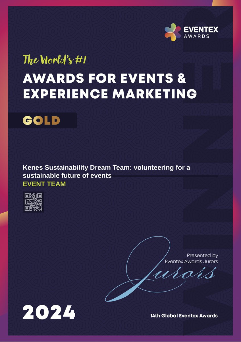 #KenesNews💡 The leading Professional Conference Organiser (PCO) @Kenes_Group was awarded a Gold Medal in the category of Agencies, becoming the only PCO receiving such an accolade by @eventexco

#EventexAwards2024

Read more: bit.ly/44IavxL