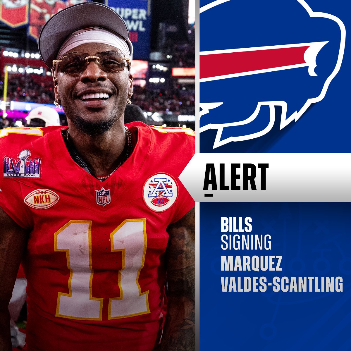 WR Marquez Valdes-Scantling expected to sign one-year deal with Bills. (via @rapsheet, @tompelissero)