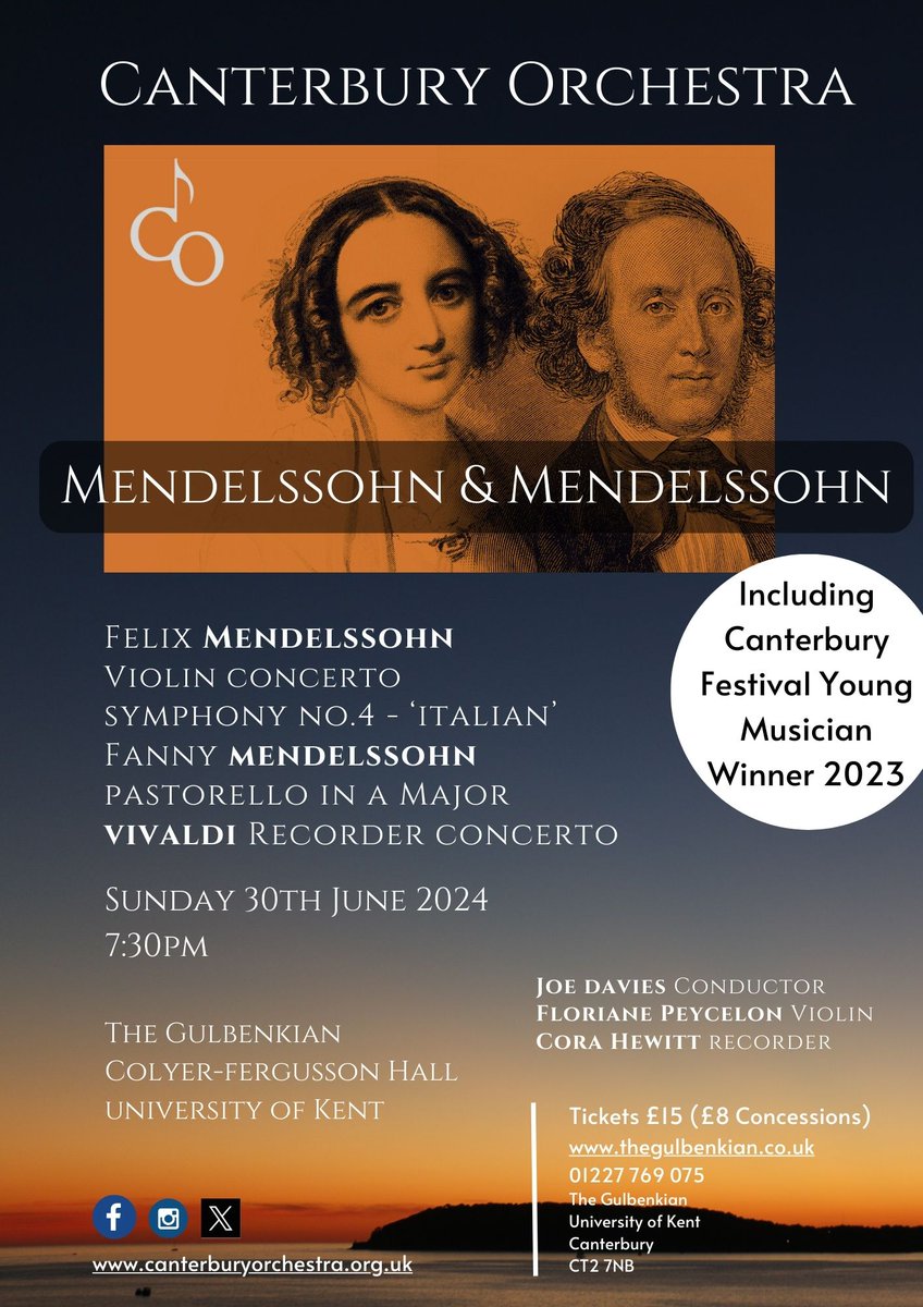 Summer Concert celebrating the Mendelssohns with Felix Mendelssohn's iconic Violin Concerto at the heart of the programme. Buy tickets here: thegulbenkian.co.uk/events/mendels…