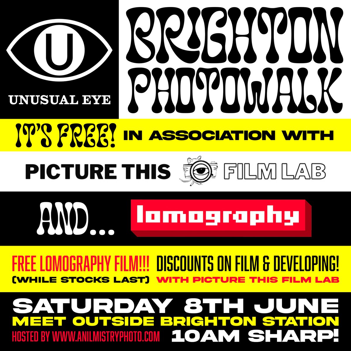 Incoming! I've organised a Brighton Photowalk in association with Picture This Film Lab and @lomographyuk - simply turn up or register at @PhotowalkMe - see you there! #filmphotography #photography #believeinfilm #photowalk #streetphotography
