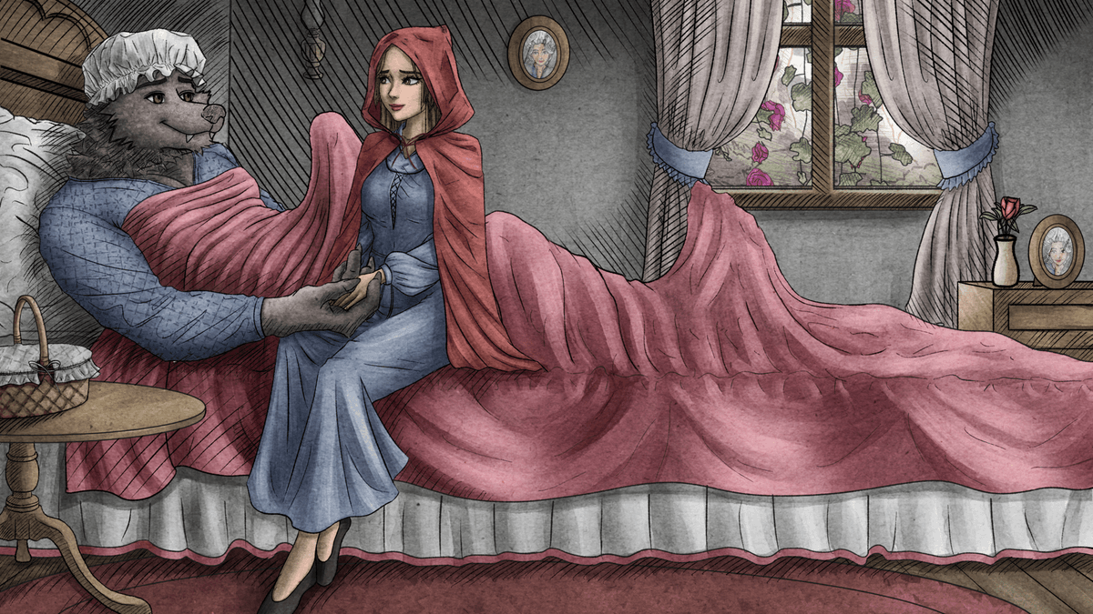 Hello today we are announcing that the talented <a href="/VixxenVA/">VixxenVA 💋 (comms open!)</a> is voicing our not so little red riding hood, if you want to here a sample of what to expect in our fully voiced visual novel consider checking out my patreon. 
patreon.com/posts/red-ridi…