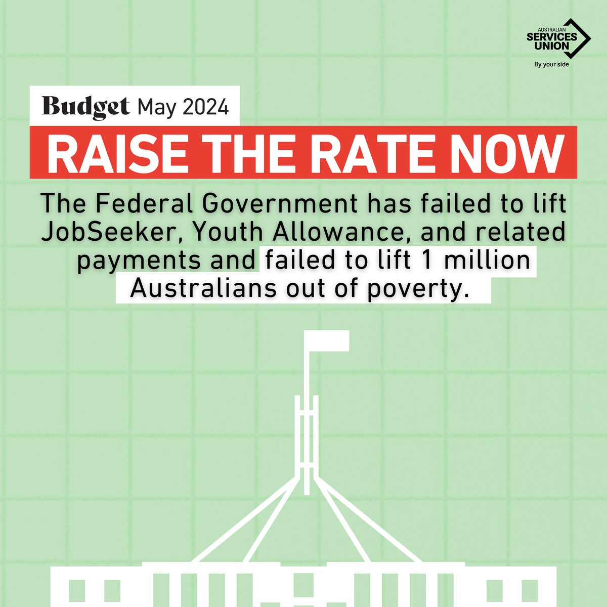 Tonight, the Government has failed to #RaiseTheRate for 1 million Australians.