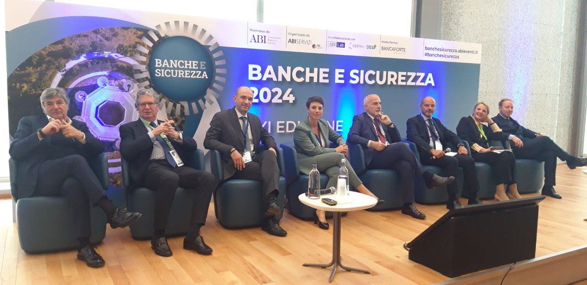 Siamo a #BancheSicurezza per parlare di 'Sicurezza fisica tra regolamentazione e innovazione nella banca del futuro' con i principali protagonisti della #cybersecirity e della #sicurezzafisica in banca. Organizzato da @ABI_Eventi in collaborazione con @ABILab, @CERTFin e #OSSIF