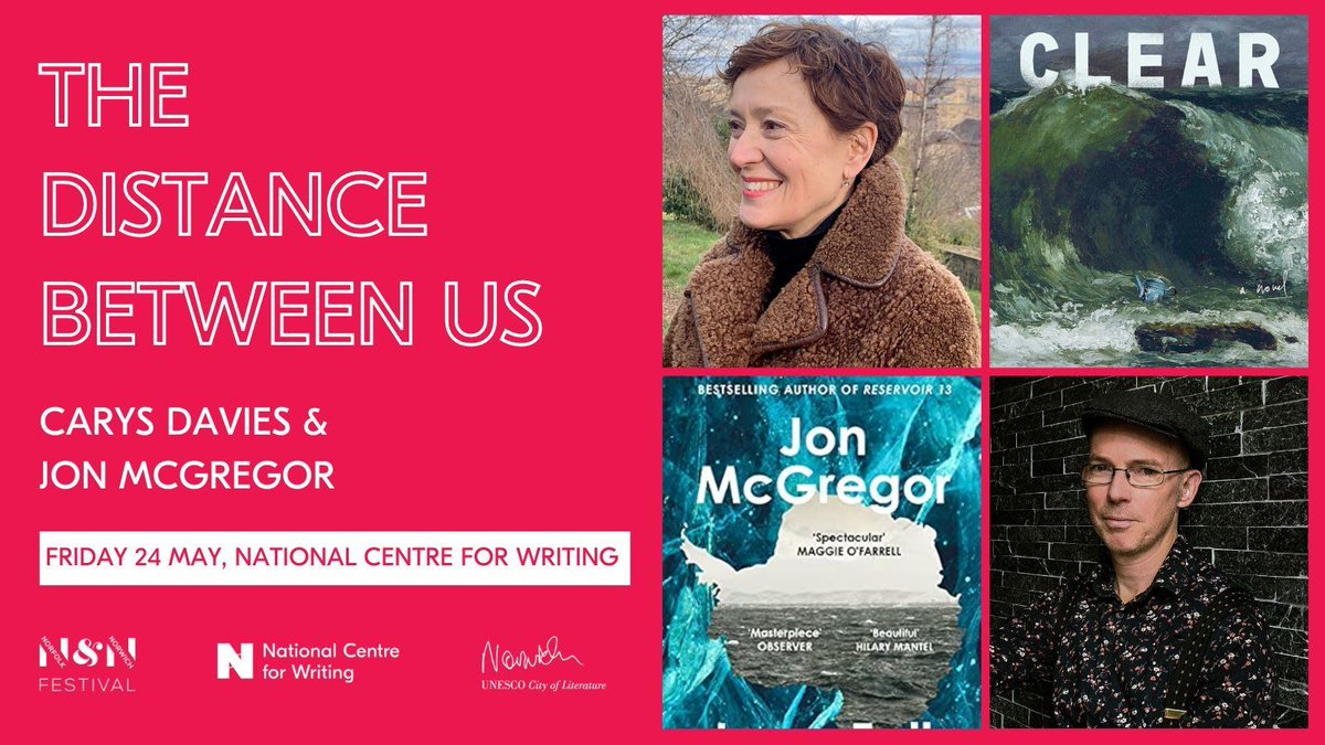 Join us as multi-award-winning novelists Carys Davies and @jon_mcgregor reflect on the human impulse to connect and tell our stories – even when words fail us. 📅 Fri 24 May 🕰️ 6pm 🎟️ £10 (£9 conc / £7.50 YoungNNF) Book here! buff.ly/4bsDb02