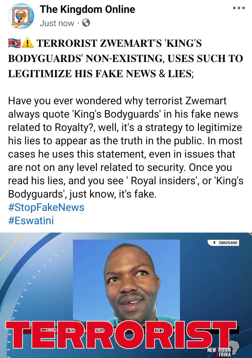 #StopFakeNews
#Eswatini