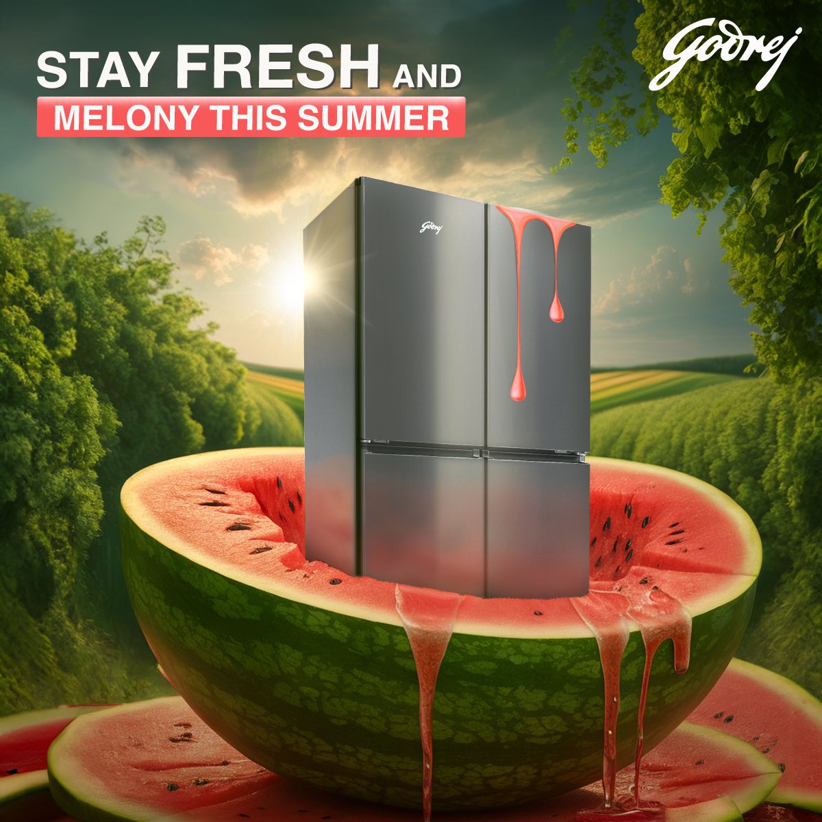 Juicy freshness awaits this summer with Godrej Refrigerator - keep it cool, keep it melony! 🍉 #Godrej #GodrejAppliances #GodrejRefrigerators #HomeAppliances #ThingsMadeThoughtfully #SochKeBanayaHai