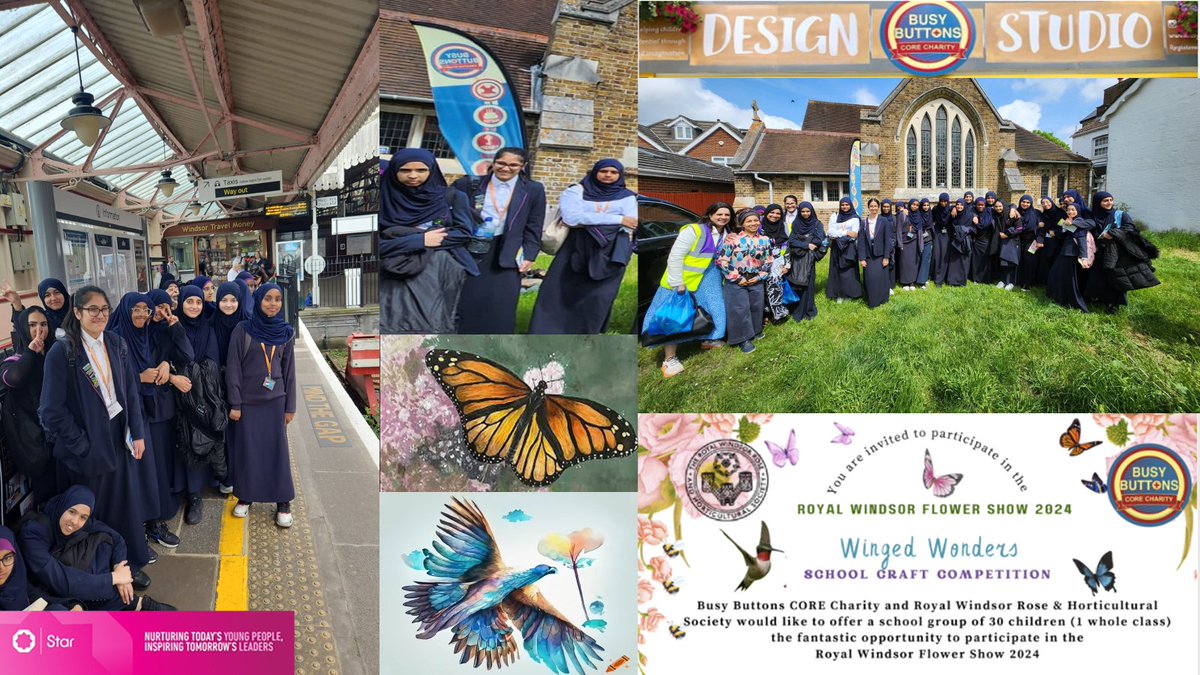 Eden Girls' School, Slough (@edengirlsslough) on Twitter photo Y8 EGS pupils visited our friends at <a href="/BusyButtonsCC/">Busy Buttons CORE charity</a> to take part in the Royal Windsor Flower Show school craft competition. Students also took part in a creative workshop and were intrigued by the incredible world of colourful pollinators. #WingedWonders #Art #Ambition #Respect Y8 EGS pupils visited our friends at <a href="/BusyButtonsCC/">Busy Buttons CORE charity</a> to take part in the Royal Windsor Flower Show school craft competition. Students also took part in a creative workshop and were intrigued by the incredible world of colourful pollinators. #WingedWonders #Art #Ambition #Respect