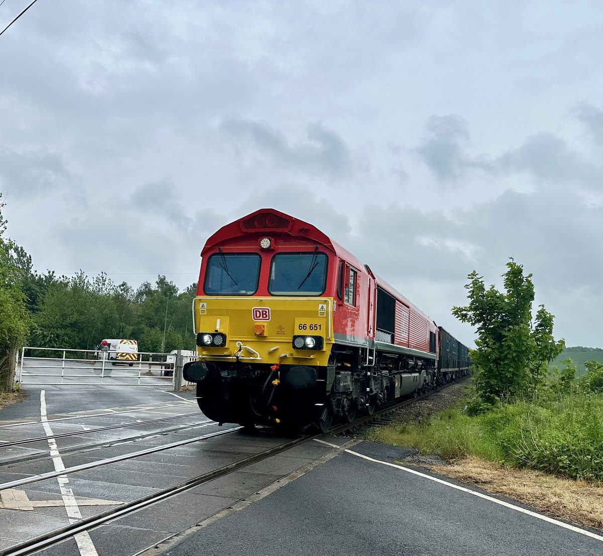 66651 at Crofton TMD on todays 6M16 Wilton - Knowsley #class66