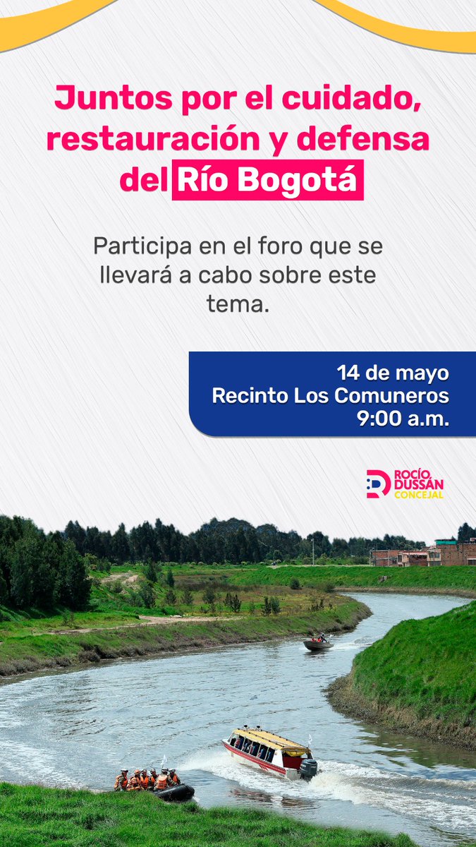 Hoy en el @ConcejoDeBogota tendremos el Foro por el Río Bogotá. Un espacio de diálogo, aprendizaje y reflexión. 👉🏼Inscríbete en el siguiente enlace forms.gle/3koagewj75Zgsv… Síguelo en vivo por: youtube.com/@concejodebogo… ¡No faltes!