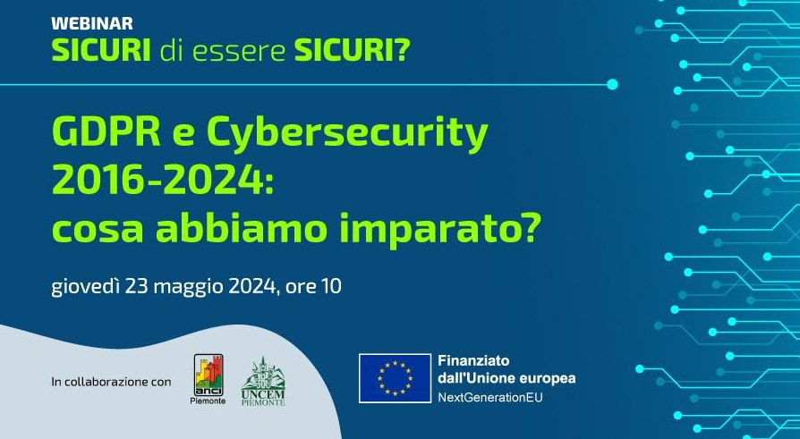 📆 23/5 webinar '#GDPR e #Cybersecurity 2016-2024: cosa abbiamo imparato?' Richiesta la registrazione 👇 csipiemonte.it/it/webinar_gdp…