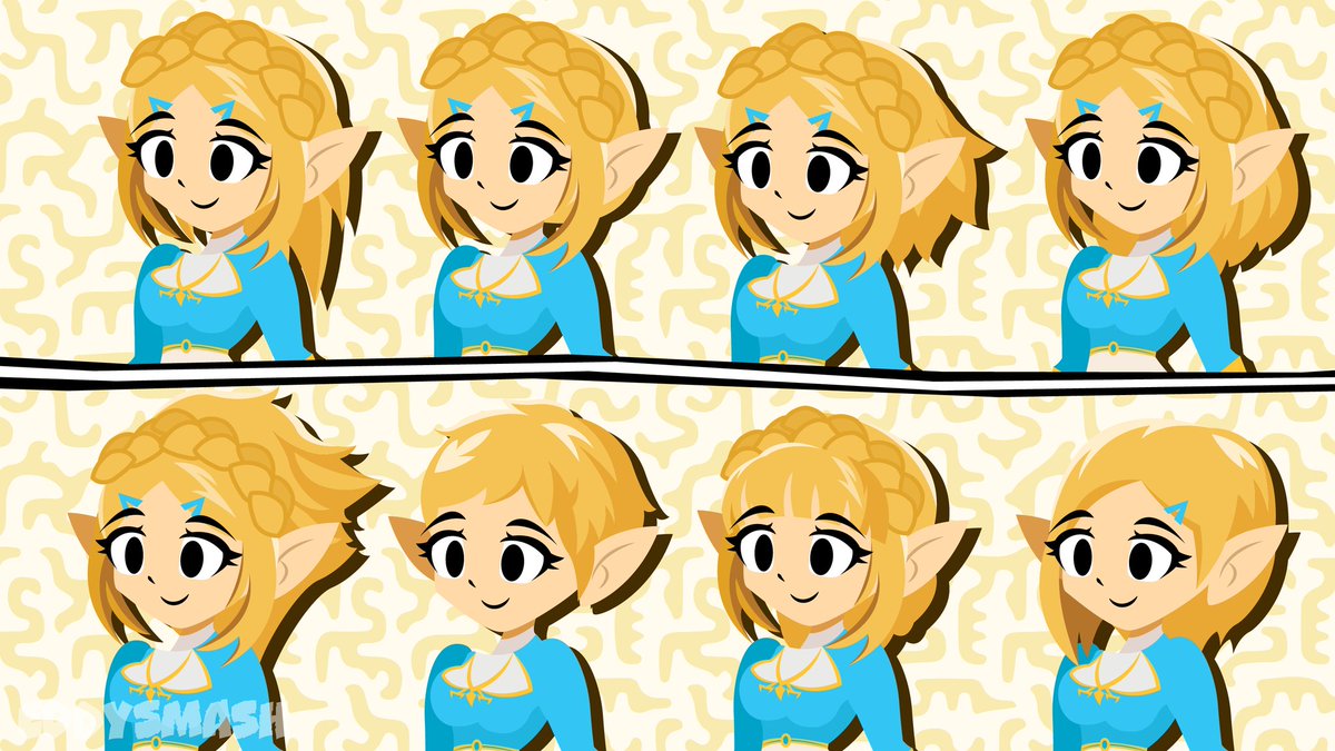 Zelda is trying different hairstyles!! 👑🪮✨
(Zelda: Tears of the Kingdom/Concept Art)

#Zelda #PrincessZelda #ZeldaTearsOfTheKingdom #TOTK #zeldafanart