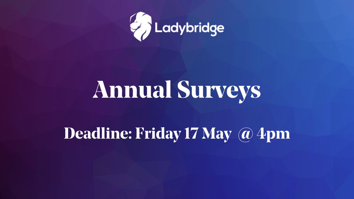 📢REMINDER: Annual Survey responses close this Friday at 4pm. If you haven't already completed your survey, please do so before the deadline to help us to continue to improve and progress! Thankyou for your continued support. #community #TeamLadybridge