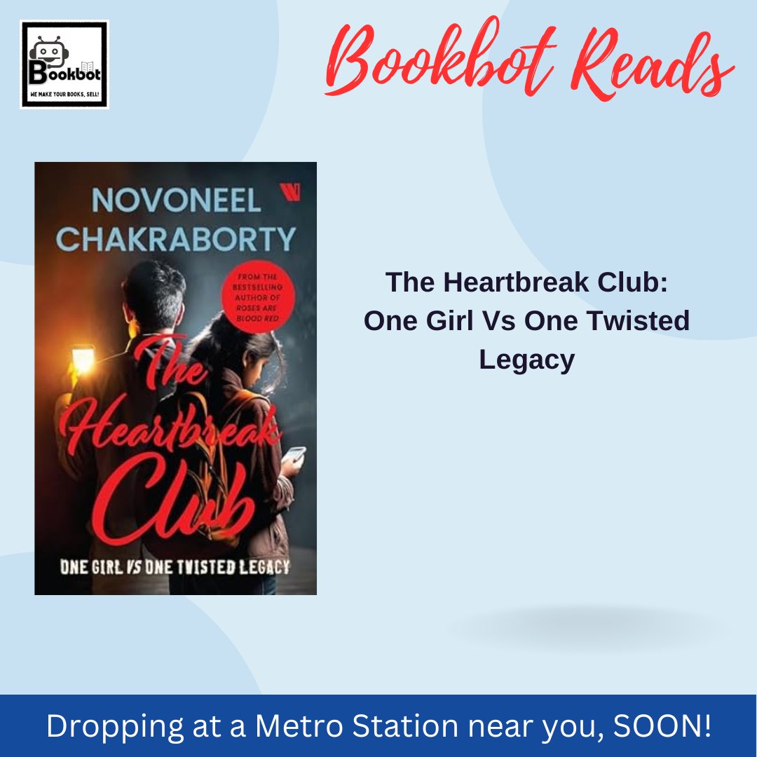 May is #Mystery Month at #BookBotReads.

Sharing some of the titles we will be dropping at Mumbai Metro trains this week.

Book # 1 - The Heartbreak Club by Novoneel Chakraborty (@novoxeno)

#BookbotSays #MumbaiMetro #FreeBooks #BookLovers #BookRecommendation #BooksWeLove