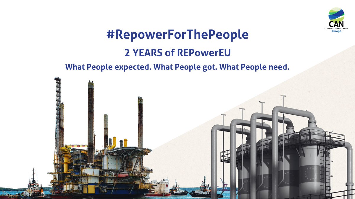 📢2 years of #REPowerEU

Europe's energy crisis was a fossil fuel crisis. With a plan in place the #EU had the chance to transition towards sustainable renewable energy and phase out fossil gas.

But did the EU #RepowerForThePeople ?

🔗caneurope.org/timeline-europ…

🧵👇