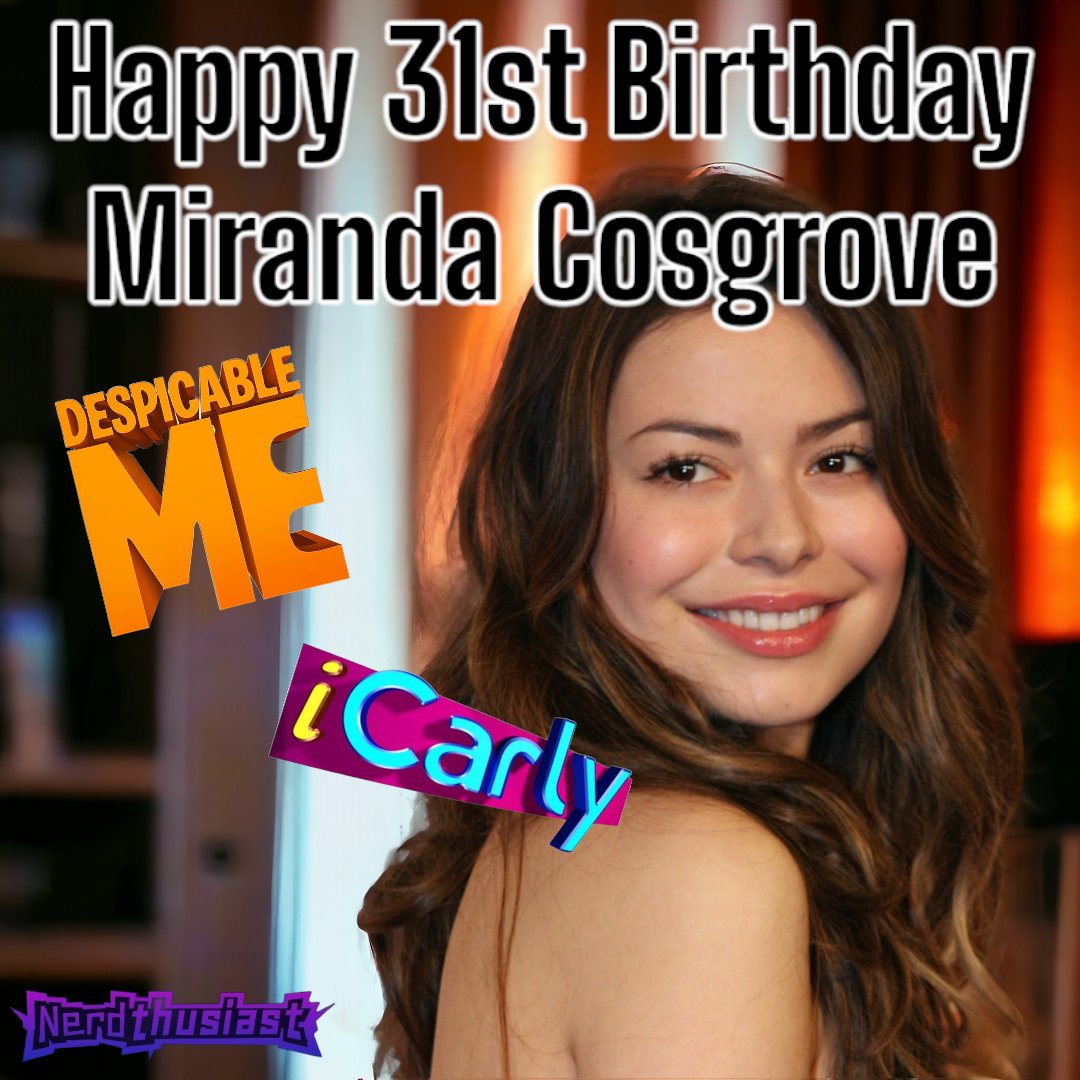 TV Tuesday
Miranda Cosgrove was born May 14, 1993
#tvtuesday #nerdthusiast #mirandacosgrove #icarly #despicableme