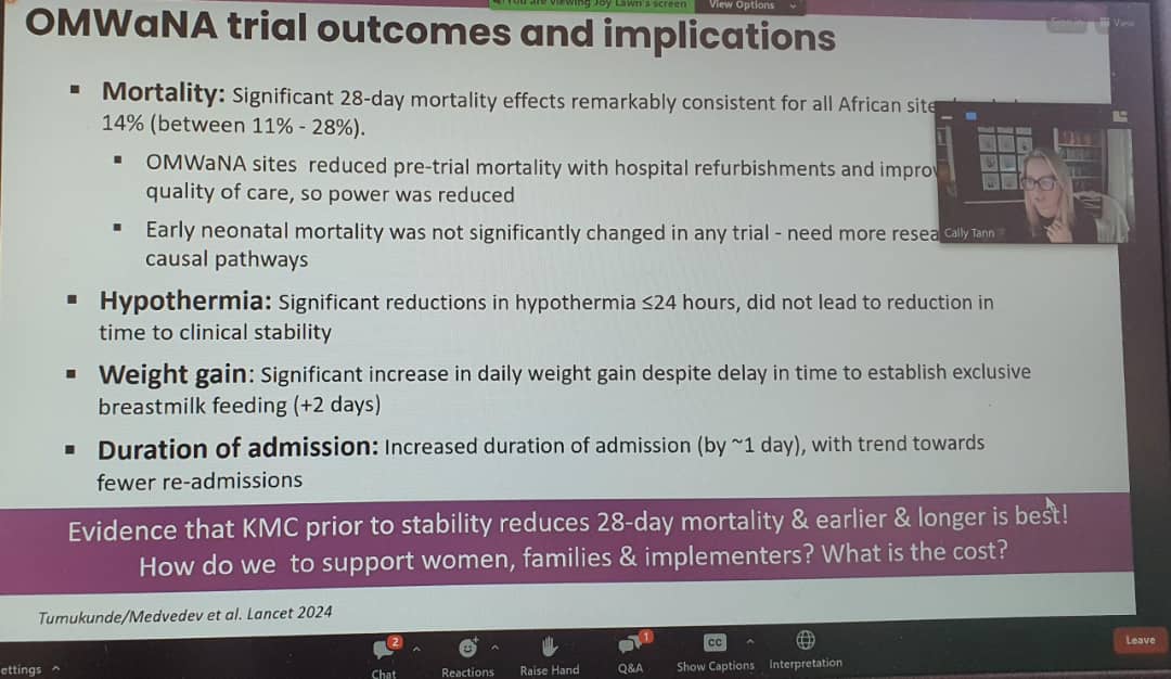 From speakers @charlesopondo & @CallyTann presentation,
#Omwana trial Outcomes.