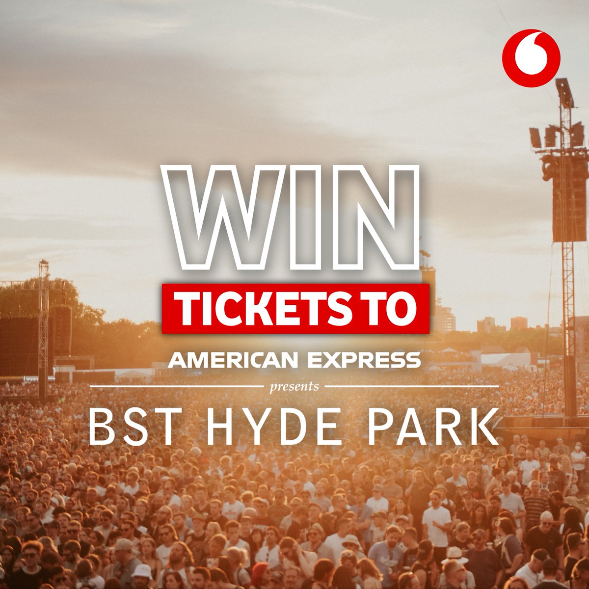 Win 2 tickets to @BSTHydePark 🌳🎶 Tell us which artist performing at American Express presents BST Hyde Park you'd love to have in your contacts for a chance to see them live this summer 😎🙌 Ts&Cs: vodafone.uk/WinBST