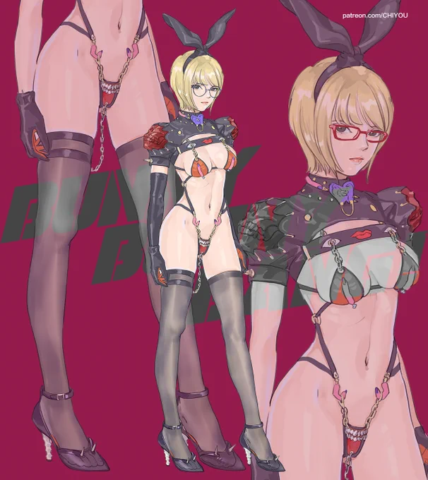 [Bunny Bunny BANG!] new character. #Bunnygirl #legs #glasses