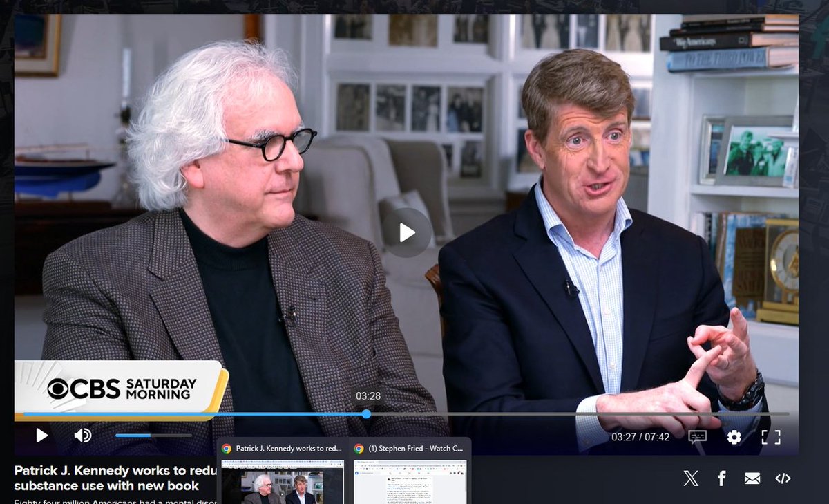 If you liked @cbssaturday piece on PROFILES IN MENTAL HEALTH COURAGE please join Patrick Kennedy & Stephen Fried 5/22 in Philly at @CollegeofPhys 6-8 pm for discussion w/ @MaikenScott of @WHYYThePulse & booksign. @MidtownScholar @PJK4brainhealth REGISTER bit.ly/3WHOcqk