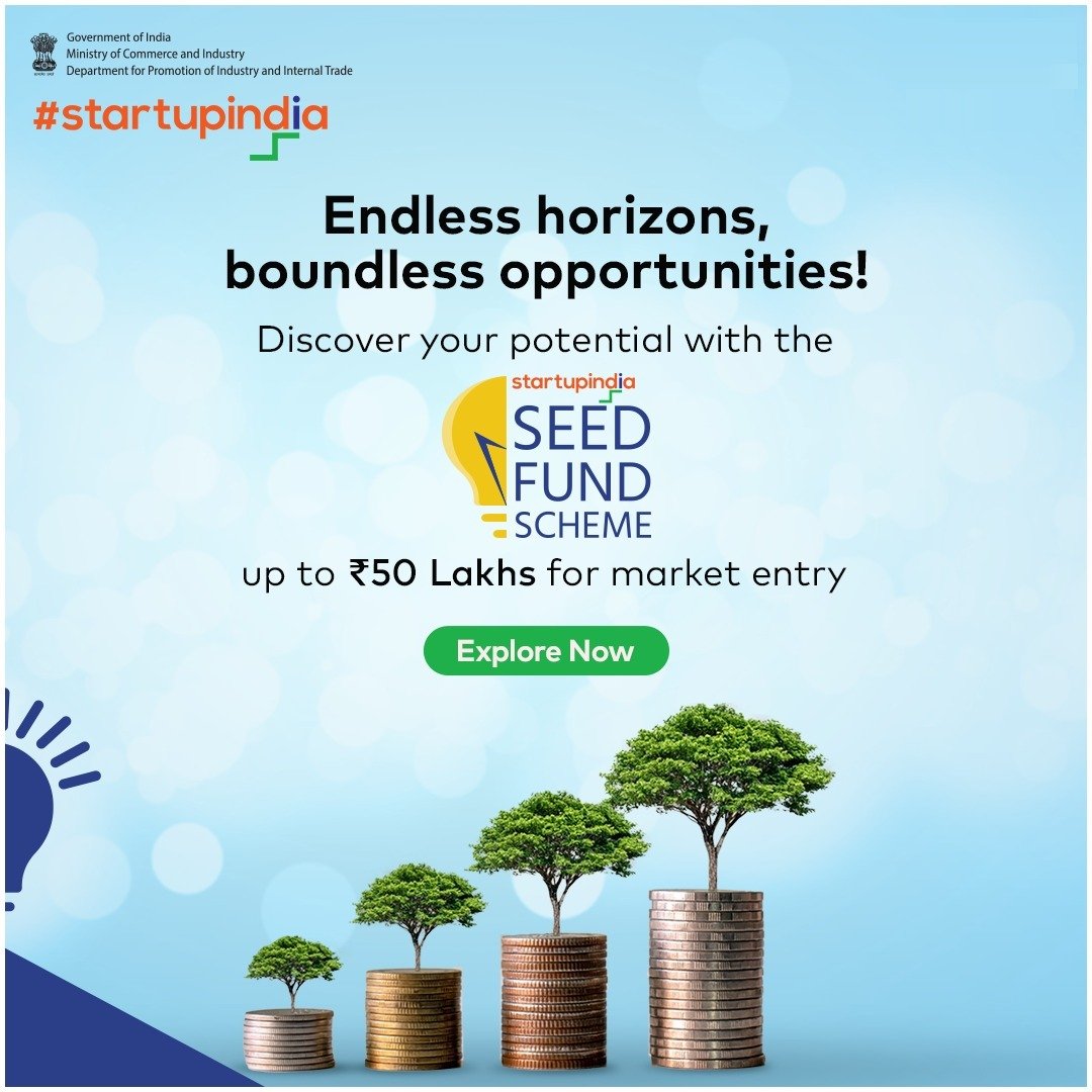 Elevate your #startup journey with the #StartupIndiaSeedFundScheme!

We're here to support startups at every stage, from securing #seedfunding to attracting #investments or #venturecapitalists and accessing loans.

Visit: bit.ly/3E75Fz0

#StartupIndia #DPIIT