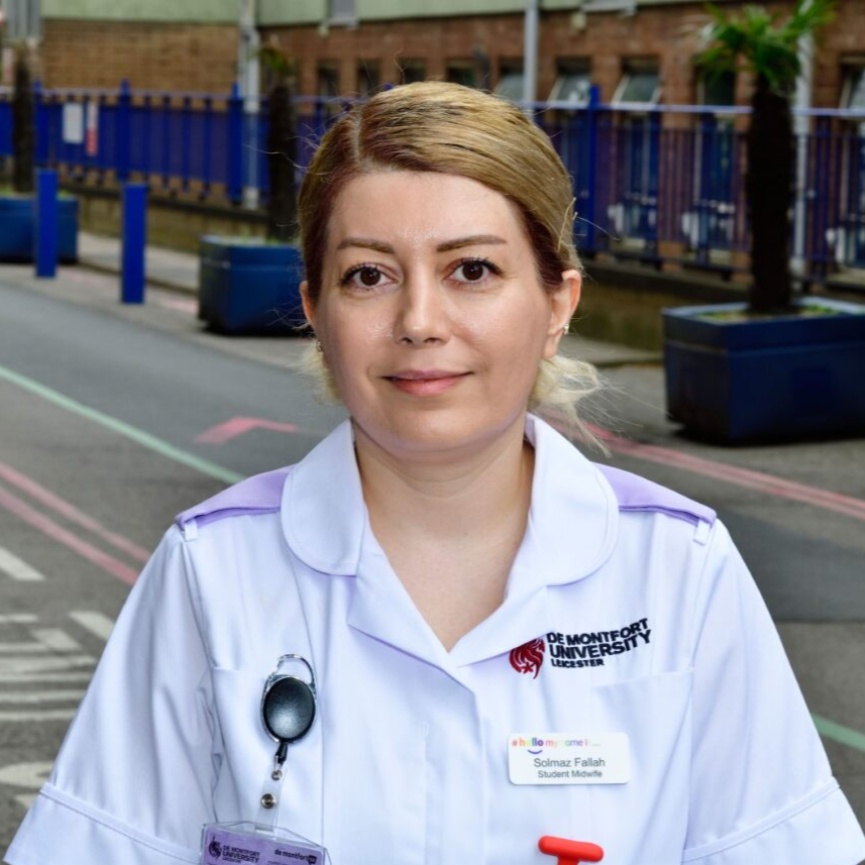 'I’m in the second year of my course at De Montfort University. Over the course, we step up to learn about more complex cases. It’s going really well and everyone here at the LRI has been so supportive. I love it here.' Solmaz Fallah, Student Midwife #BehindTheMasks