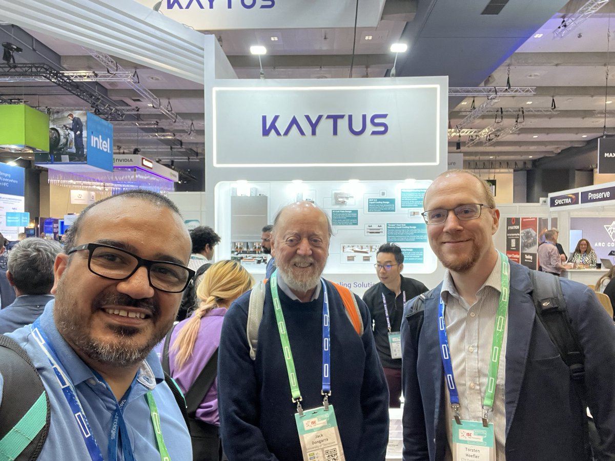 HatemLtaief's tweet image. And the #booth500 winner 🏆 is

K
A
Y
T
U
S
@KAYTUS_

This was a thorough review process led by the partner in crimes: Jack, @thoefler, David K., Bill G. (last minute recruit), and virtually @mnoukhiya.

Go and check out what cool goodies they give away 😝

Booth E02

#HPC #ISC24