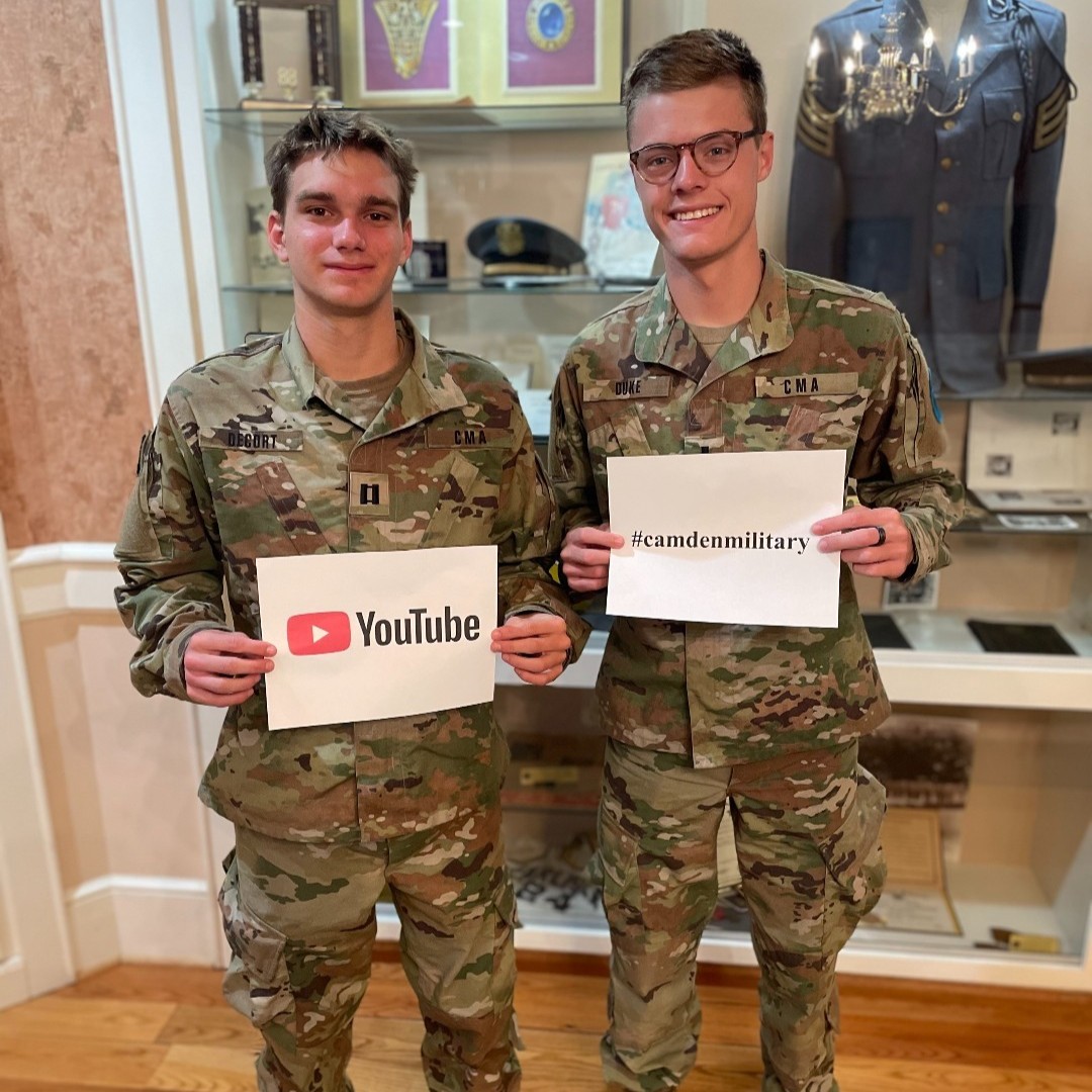Don't forget, tonight we have our Youtube Live at 7PM(ET)! Join us as we talk with a few of our graduating seniors about how CMA has transformed them into the young men they are today! Use #camdenmilitary and ask your questions live!