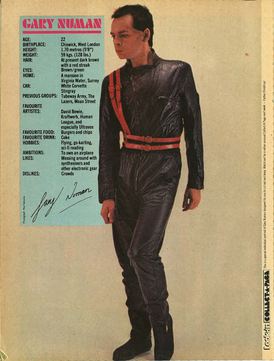 #GaryNuman's vital statistics in Look In magazine from December 20, 1980.  Archived and shown below.  drive.google.com/drive/folders/…