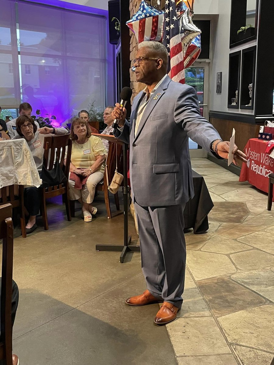 westernwakerep's tweet photo. Thanks again to everyone who came to hear Lt. Col. West speak at our club Wednesday. 🇺🇸🇺🇸🇺🇸 

For those who missed it, here is the YouTube link: 

https://t.co/mF9trIrPf9

Thanks to Brent Deitrich for recording the meeting for us! 

#ncpol #allenwest #godblessamerica #westernwake https://t.co/Vi6kkEgnM1