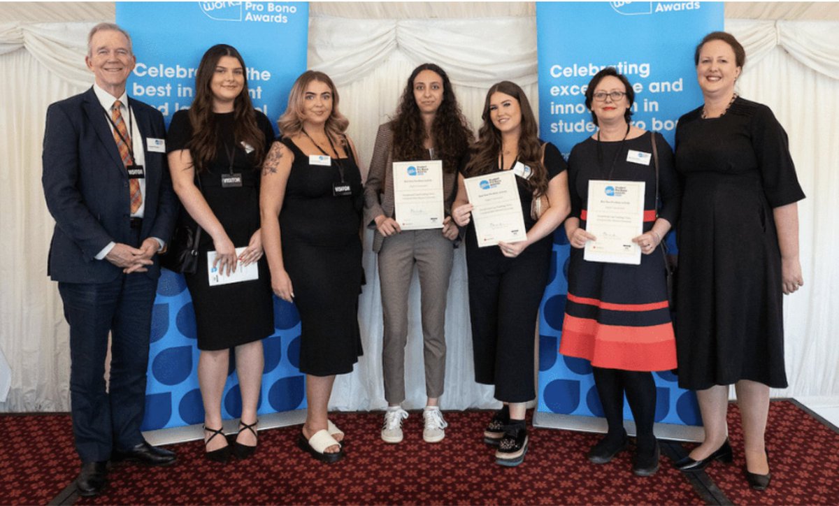 Congratulations to @LJMULaw, whose Exceptional Case Funding Clinic was ‘highly commended’ @Law_Works and Attorney General’s Student Pro Bono awards ceremony this week. Read more➡️ bit.ly/3wpYnoJ