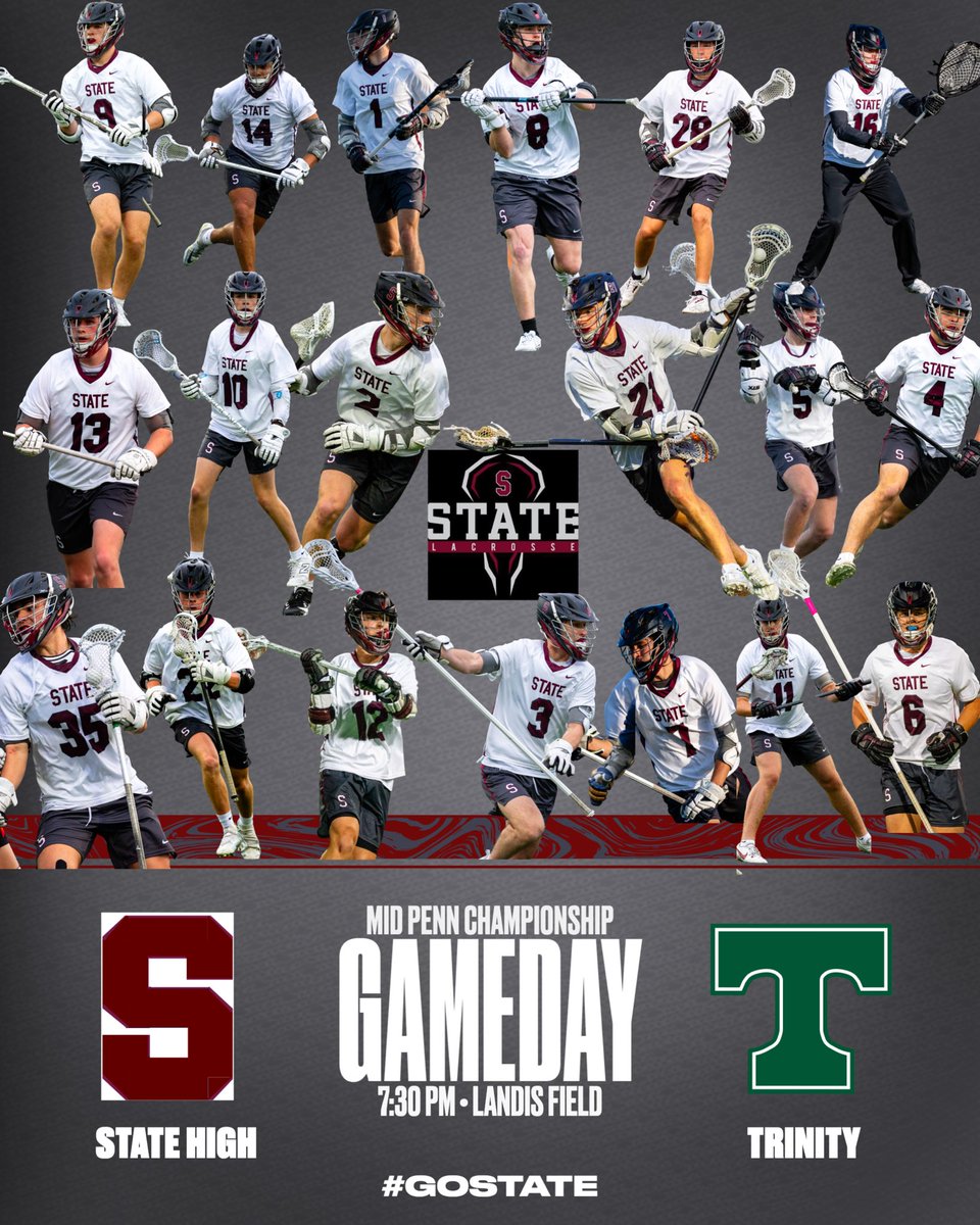 Championship GAMEDAY!

🆚 Trinity
📍Landis Field
⏰ 7:30
🎟️ $6 for adults, $4 for students

Only thing that matters is us!

#GoState
🧃🧃🧃