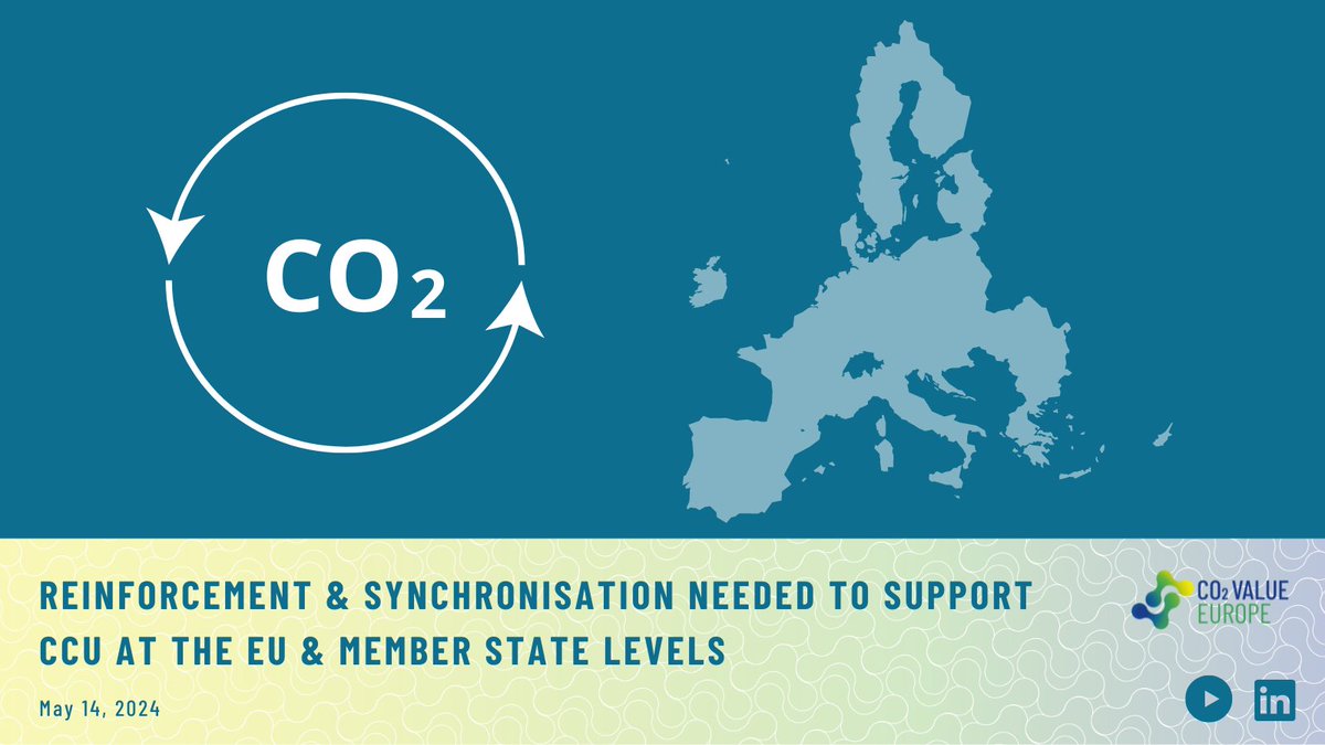 Reinforcement & synchronisation are needed to support #CCU at the EU & Member State levels, as stated in our 7 Policy Guidelines. Countries should include CCU in schemes like #NECPs & put in place State Aid support & investments for #NetZero tech More at shorturl.at/gqGRZ.