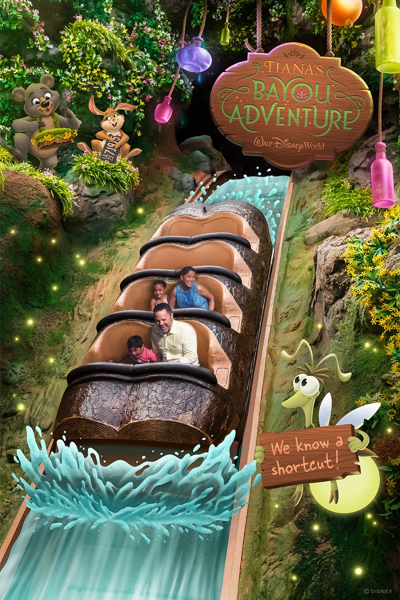 Well, I was not expecting Disney to confirm the storyline for Tiana’s Bayou Adventure through the Disney PhotoPass photo, but they did.

We will be going into the bayou to find the critters for the Mardi Gras party in the finale scene, and since they live in the bayou, they know