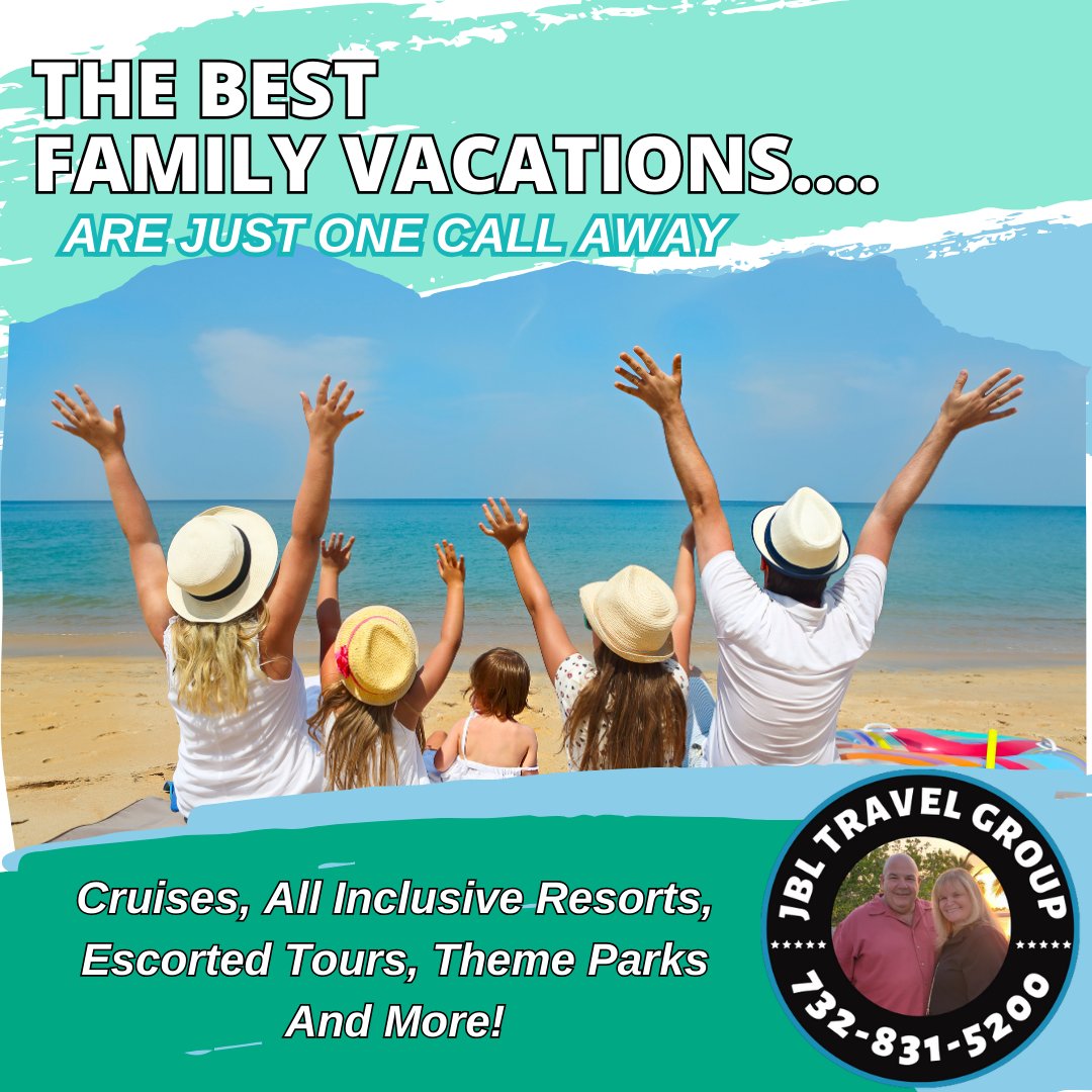 The best #familyvacations are just #onecallaway
#beaches #themparks #cruises and much more!
Call the #jbltravelgroup today and let's plan your next #vacay