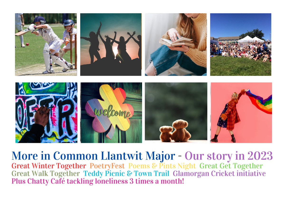 @moreincommonllantwit (@moreincommonll1) on Twitter photo Last year was our busiest yet!
🫖Chatty Cafe 3 times a month growing to reach 100 people - 1000+ cuppas strong!
🏏Great Cricket Together with <a href="/GlamCricket/">Glamorgan Cricket</a> + school pupils & refugee families
🧸Big Winter Party & Teddy Bears Picnic reached young families mid cost-of-living crisis Last year was our busiest yet!
🫖Chatty Cafe 3 times a month growing to reach 100 people - 1000+ cuppas strong!
🏏Great Cricket Together with <a href="/GlamCricket/">Glamorgan Cricket</a> + school pupils & refugee families
🧸Big Winter Party & Teddy Bears Picnic reached young families mid cost-of-living crisis