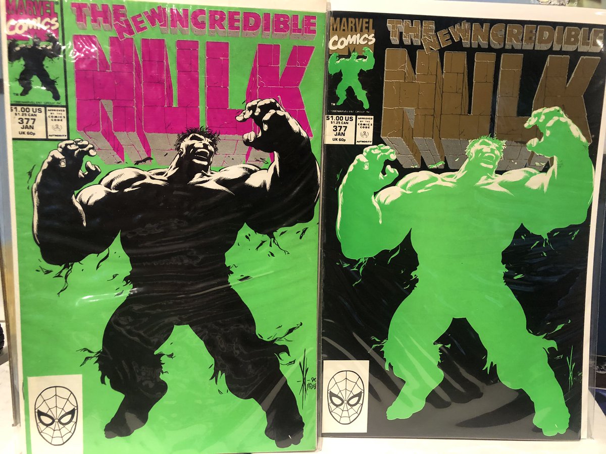 Today’s HULK post is a Two For Tuesday. #377, First & Second Prints. Awesome cover by Dale Keown. This book was big when it came out. There’s a Third print I do not have. #comics #Hulk #TwoForTuesday