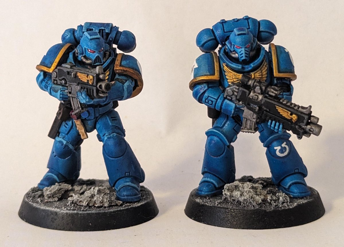 I made Primaris scale MK7 (done before obviously) [by princessval249]
  
 #miniaturepainting #gamesworkshop