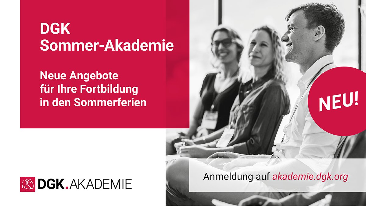 Entdecke die #DGKSommerAkademie 2024! Mit einem vielfältigen Kursangebot, inkl. Curriculum-begleitenden Kursen, bieten wir eine ideale Gelegenheit zur Weiterbildung in den Sommermonaten. Alle Infos und Anmeldung: 👉akademie.dgk.org/sommer-akademi… #DGK #Kardiologie #Herzgesundheit