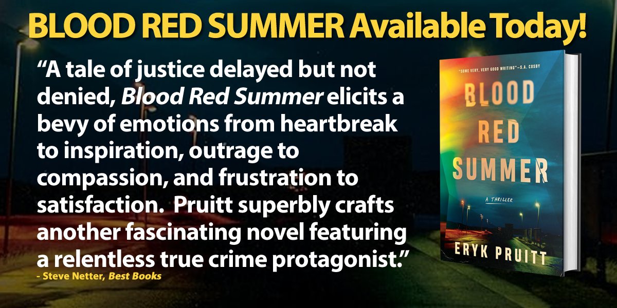 BLOOD RED SUMMER by @reverenderyk (pub. by @AmazonPub) is available today. Hopefully, you will follow him and buy the book. Read the team’s review: bestthrillerbooks.com/steve-netter/b…