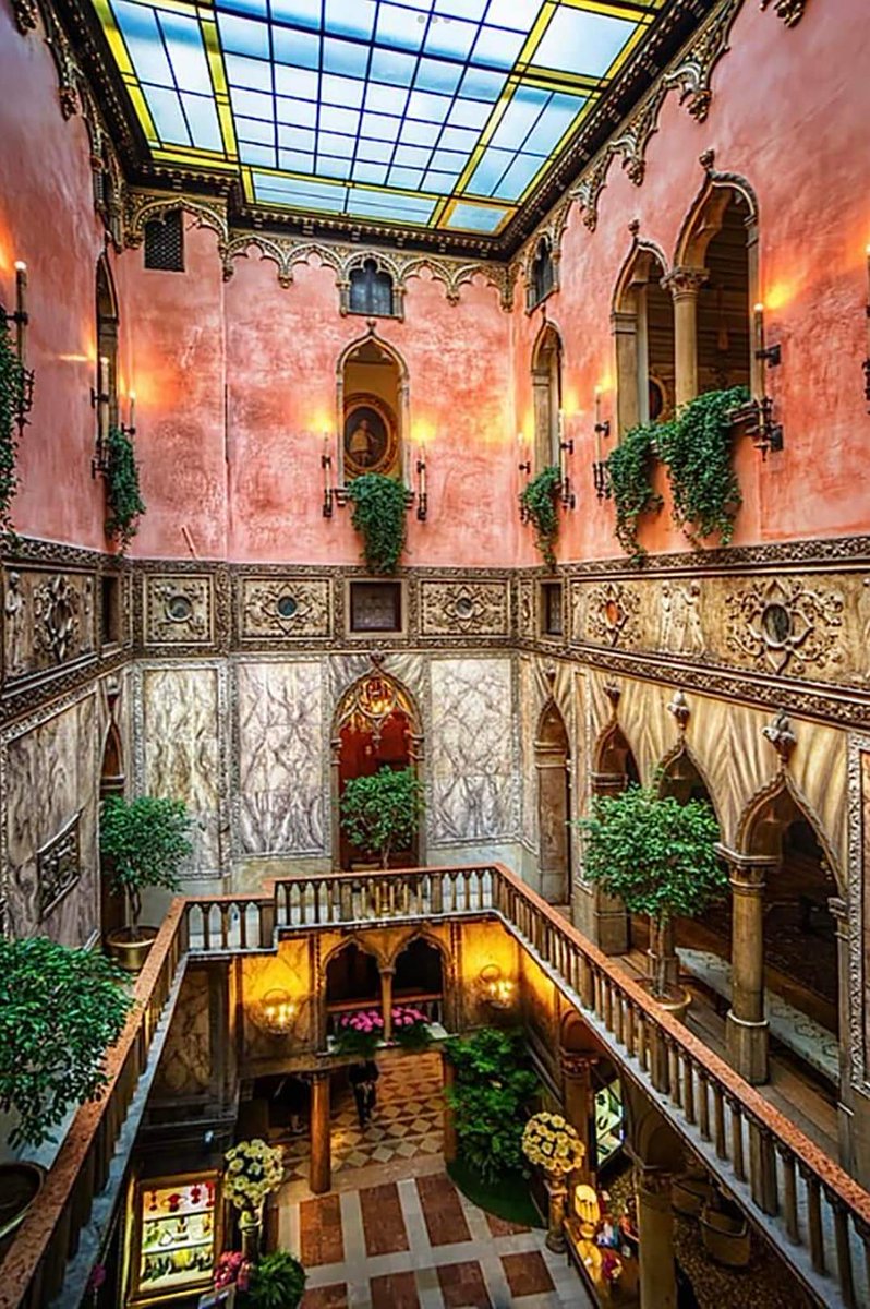 archeohistories's tweet photo. Interior at Hotel Danieli; Venice - Italy :

Interlaced with the rich history of Venice, the splendour of Hotel Danieli is showcased across three inter-connecting palaces that date back to 14th, 19th and 20th Centuries CE.

The oldest of the three palaces – the Venetian Gothic style Palazzo Dandolo – is the former home of the noble Dandolo family. Enrico Dandolo was the first of four Dandolo family members to serve as Doge of Venice, who became most famous after conquering Constantinople in 1204 CE, and returning to the city with gold, marble and Byzantine artwork – much of which was displayed in Palazzo Dandolo.

Second eldest is 19th Century CE, Baroque-style Palazzo Casa Nuova, which was formerly the city’s treasury, while most modern is 20th Century CE, Palazzo Danieli Excelsior (redesigned by Jacques Garcia in 2008). The prominent, central location and grandeur of Hotel Danieli led to popularity amongst notable guests from as early as Prince of Salerno in 15th Century CE, to Charles Dickens in 19th Century CE.

In 1822 CE, the palace was first converted into a hotel by Giuseppe Dal Niel, who renamed the property after his chosen nickname “Danieli”. Electrical power and elevators were first added under new ownership in 1895 CE, before the final structural alternations were completed in 1948 CE, with the addition of Palazzo Danieli Excelsior.

- Subscribe for Detailed Post -

📷 : Trey Redcliff

#archaeohistories