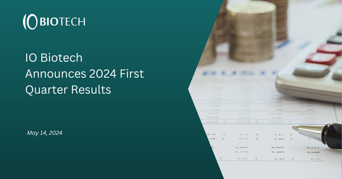 @IOBiotech today reported financial results for the first quarter ended March 31, 2024. Read more: bit.ly/4ani666
#IOBiotech #cancer #financialresults