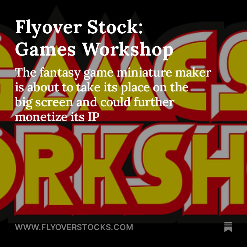 ToddWenning's tweet image. This morning I published a profile of UK-based Games Workshop (#GAW). 

(Not to be confused with GameStop!)

GW is the maker of the Warhammer tabletop game and associated IP. It's a high ROIC business led by a thoughtful management team and worth getting to know.