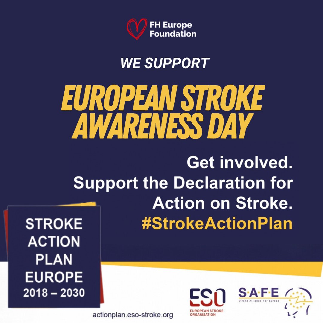 #EuropeanStrokeAwarenessDay: Certain hereditary lipid disorders can increase stroke risk. Understanding these crucial connections is vital for prevention. 🔄  Learn more here: linktr.ee/fhef_ #StrokeAwareness #FHEurope #LipidDisorders #HeartHealth #BrainHealth