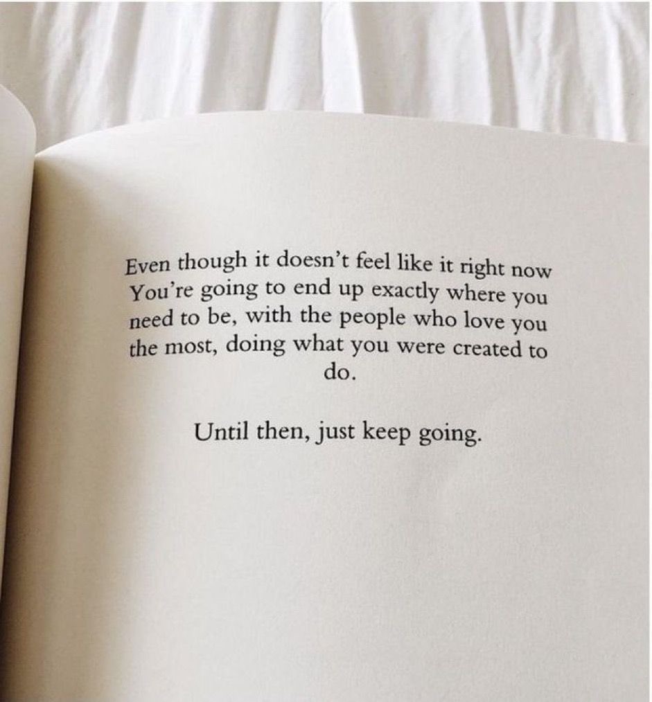 until then, just keep going