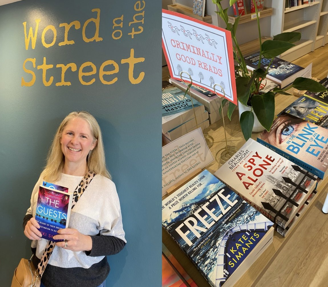 Nikki Smith (@mrssmithmunday) on Twitter photo Loved popping in to visit my gorgeous local independent bookshop <a href="/WOTSAshtead/">Word on the Street Bookshop Ashtead</a> & drop off an early copy of #TheGuests that publishes next week!! 😎🏝️😳
Also spotted <a href="/JoCallaghanKat/">Jo Callaghan</a> & <a href="/katesboat/">Kate Simants</a> looking lovely on the criminally good reads table!! Loved popping in to visit my gorgeous local independent bookshop <a href="/WOTSAshtead/">Word on the Street Bookshop Ashtead</a> & drop off an early copy of #TheGuests that publishes next week!! 😎🏝️😳
Also spotted <a href="/JoCallaghanKat/">Jo Callaghan</a> & <a href="/katesboat/">Kate Simants</a> looking lovely on the criminally good reads table!!