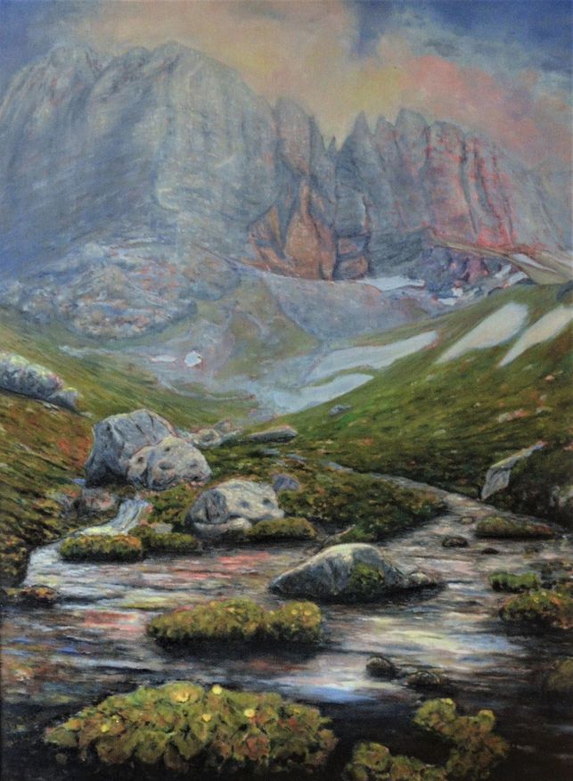 Rustam Grigoryan. Oil on canvas. 80-60 cm. A place called Forty springs. Western Caucasus.